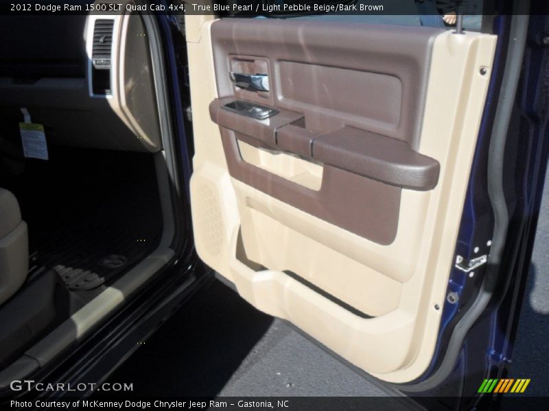 True Blue Pearl / Light Pebble Beige/Bark Brown 2012 Dodge Ram 1500 SLT Quad Cab 4x4