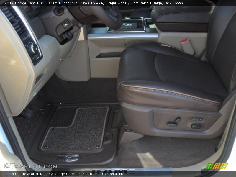 Bright White / Light Pebble Beige/Bark Brown 2012 Dodge Ram 1500 Laramie Longhorn Crew Cab 4x4