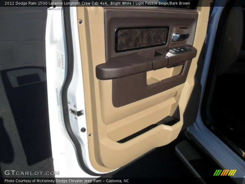 Bright White / Light Pebble Beige/Bark Brown 2012 Dodge Ram 1500 Laramie Longhorn Crew Cab 4x4