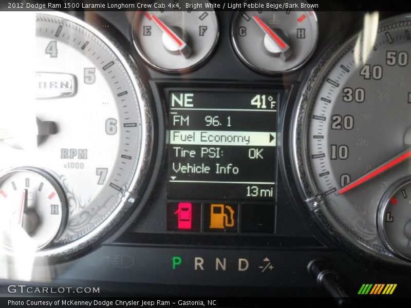 Bright White / Light Pebble Beige/Bark Brown 2012 Dodge Ram 1500 Laramie Longhorn Crew Cab 4x4