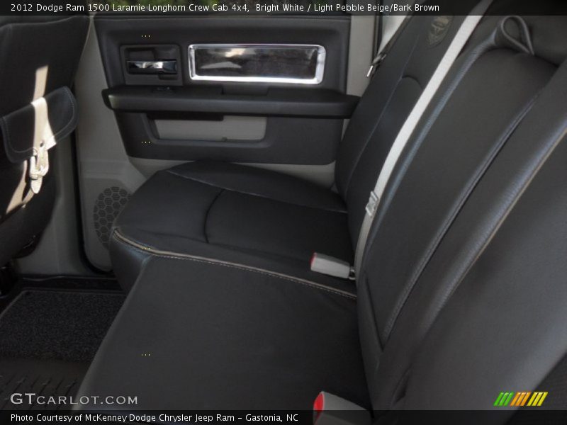 Bright White / Light Pebble Beige/Bark Brown 2012 Dodge Ram 1500 Laramie Longhorn Crew Cab 4x4