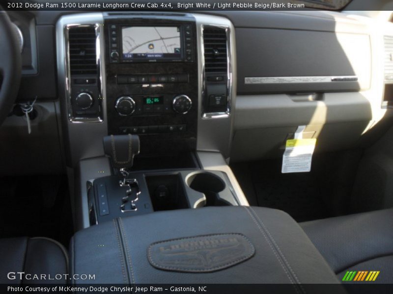 Bright White / Light Pebble Beige/Bark Brown 2012 Dodge Ram 1500 Laramie Longhorn Crew Cab 4x4