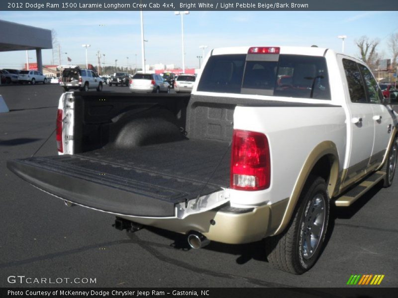Bright White / Light Pebble Beige/Bark Brown 2012 Dodge Ram 1500 Laramie Longhorn Crew Cab 4x4