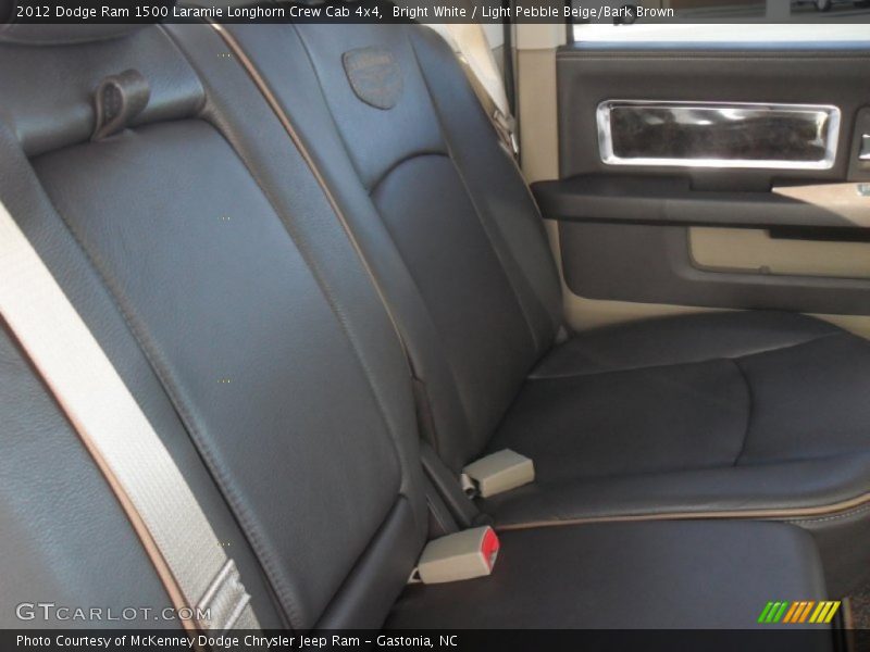 Bright White / Light Pebble Beige/Bark Brown 2012 Dodge Ram 1500 Laramie Longhorn Crew Cab 4x4
