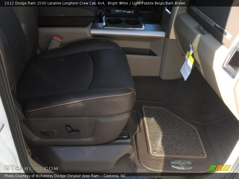 Bright White / Light Pebble Beige/Bark Brown 2012 Dodge Ram 1500 Laramie Longhorn Crew Cab 4x4