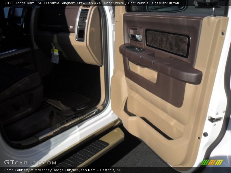 Bright White / Light Pebble Beige/Bark Brown 2012 Dodge Ram 1500 Laramie Longhorn Crew Cab 4x4