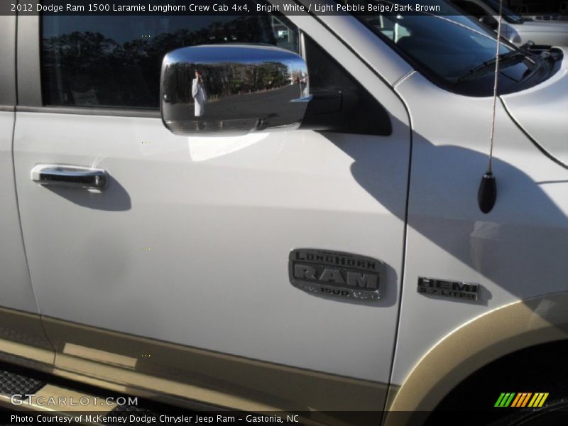 Bright White / Light Pebble Beige/Bark Brown 2012 Dodge Ram 1500 Laramie Longhorn Crew Cab 4x4