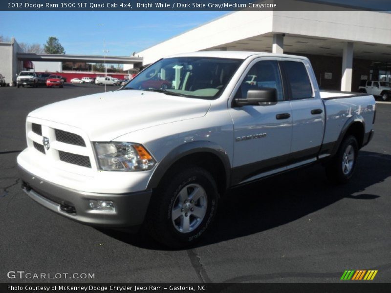 Bright White / Dark Slate Gray/Medium Graystone 2012 Dodge Ram 1500 SLT Quad Cab 4x4