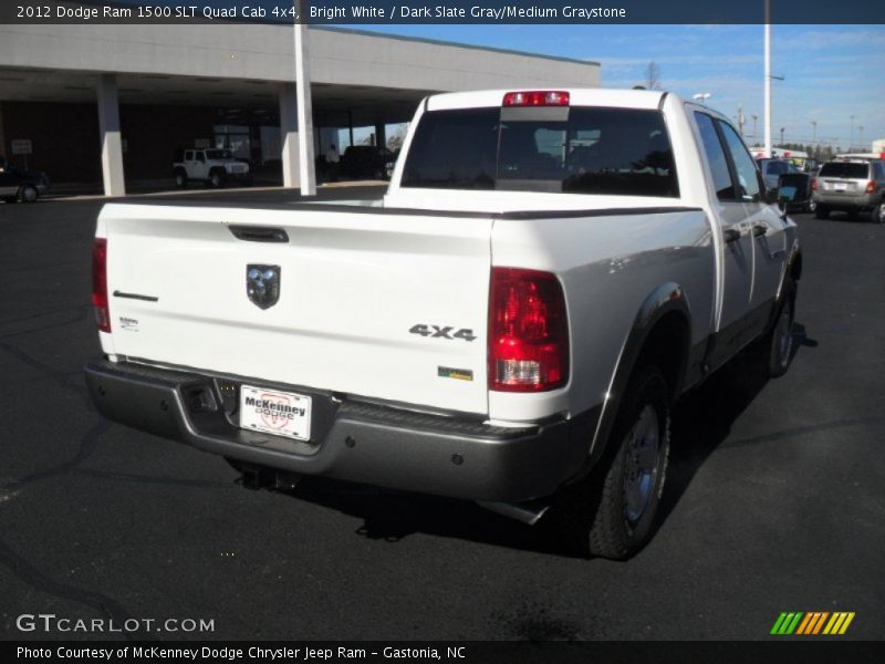 Bright White / Dark Slate Gray/Medium Graystone 2012 Dodge Ram 1500 SLT Quad Cab 4x4