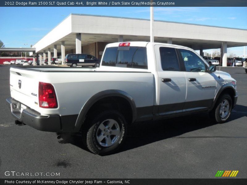 Bright White / Dark Slate Gray/Medium Graystone 2012 Dodge Ram 1500 SLT Quad Cab 4x4