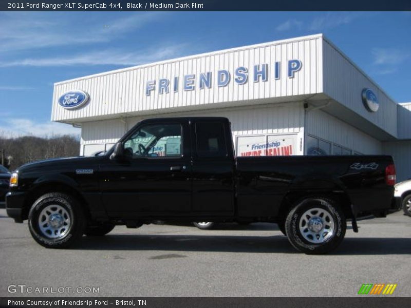 Black / Medium Dark Flint 2011 Ford Ranger XLT SuperCab 4x4