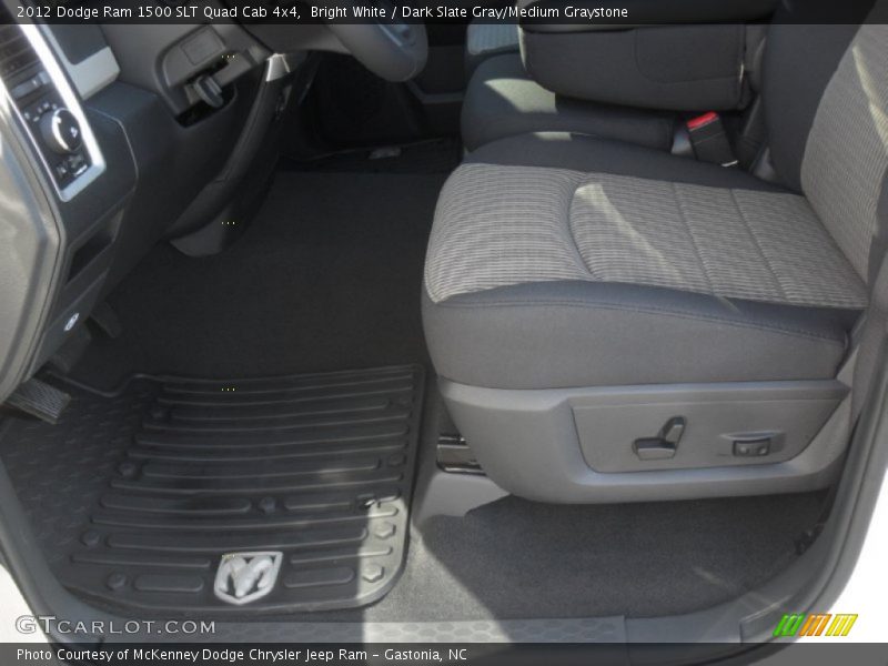 Bright White / Dark Slate Gray/Medium Graystone 2012 Dodge Ram 1500 SLT Quad Cab 4x4