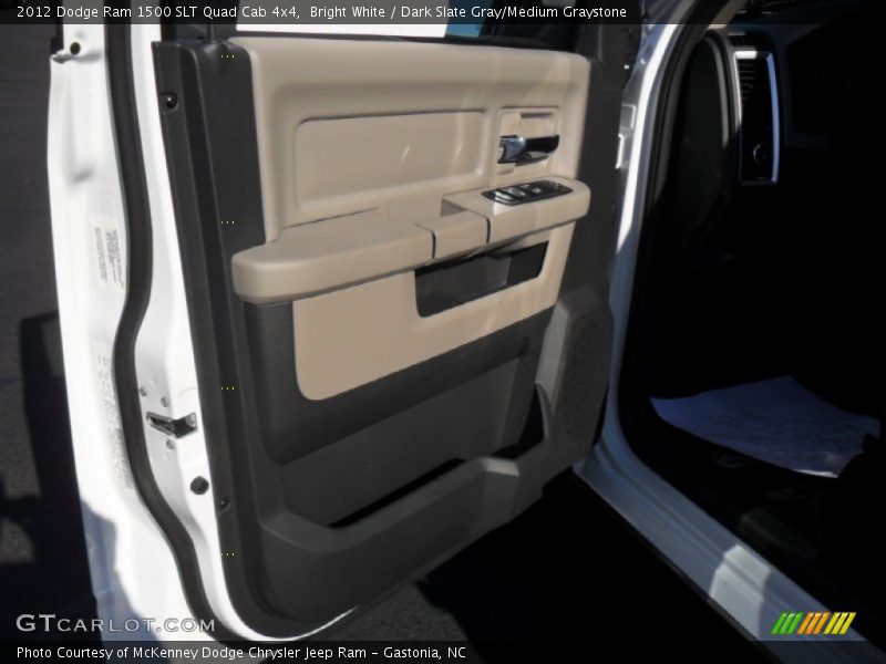 Bright White / Dark Slate Gray/Medium Graystone 2012 Dodge Ram 1500 SLT Quad Cab 4x4