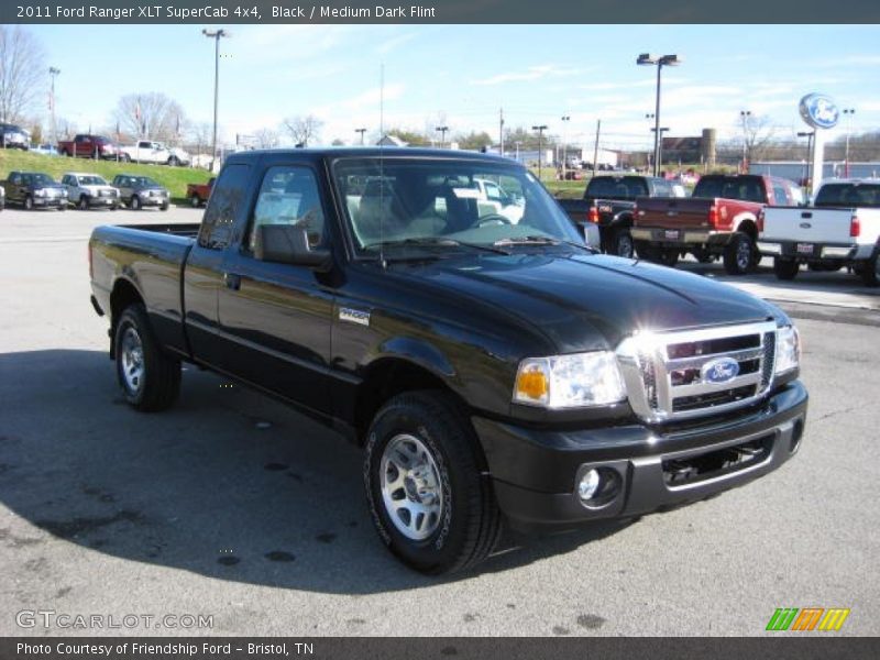 Black / Medium Dark Flint 2011 Ford Ranger XLT SuperCab 4x4