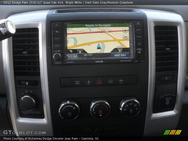 Bright White / Dark Slate Gray/Medium Graystone 2012 Dodge Ram 1500 SLT Quad Cab 4x4