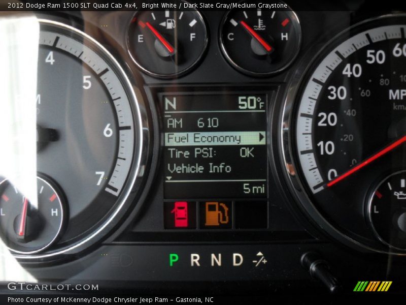 Bright White / Dark Slate Gray/Medium Graystone 2012 Dodge Ram 1500 SLT Quad Cab 4x4