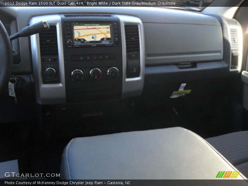Bright White / Dark Slate Gray/Medium Graystone 2012 Dodge Ram 1500 SLT Quad Cab 4x4