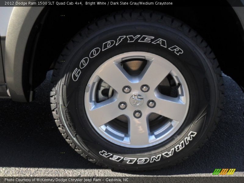 Bright White / Dark Slate Gray/Medium Graystone 2012 Dodge Ram 1500 SLT Quad Cab 4x4