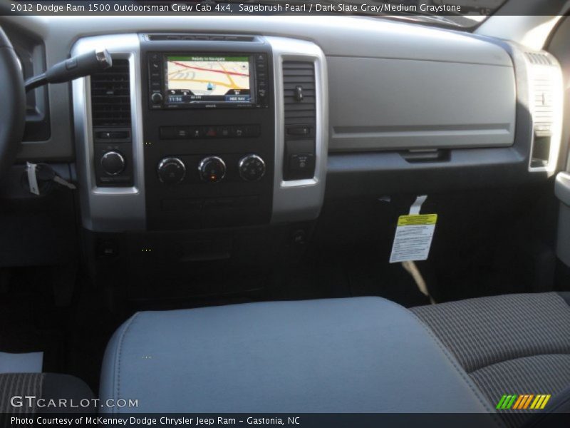 Sagebrush Pearl / Dark Slate Gray/Medium Graystone 2012 Dodge Ram 1500 Outdoorsman Crew Cab 4x4