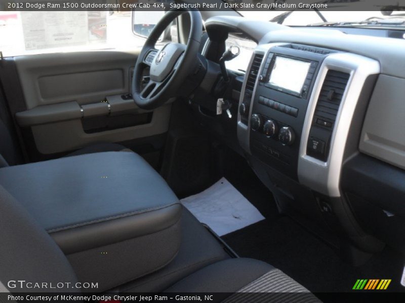 Sagebrush Pearl / Dark Slate Gray/Medium Graystone 2012 Dodge Ram 1500 Outdoorsman Crew Cab 4x4