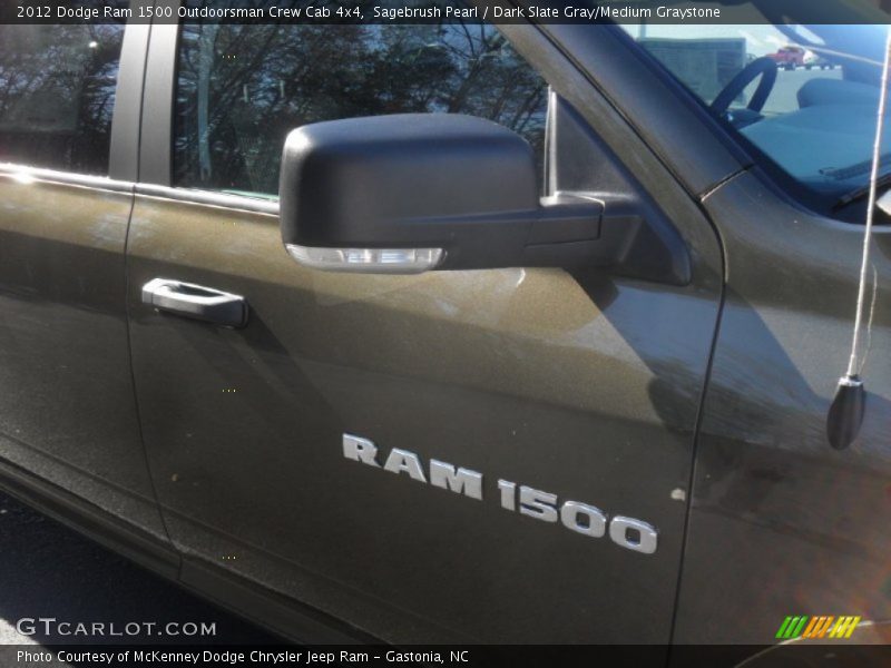 Sagebrush Pearl / Dark Slate Gray/Medium Graystone 2012 Dodge Ram 1500 Outdoorsman Crew Cab 4x4