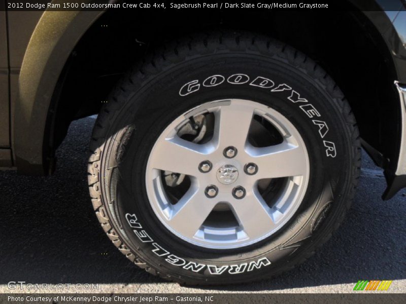 Sagebrush Pearl / Dark Slate Gray/Medium Graystone 2012 Dodge Ram 1500 Outdoorsman Crew Cab 4x4