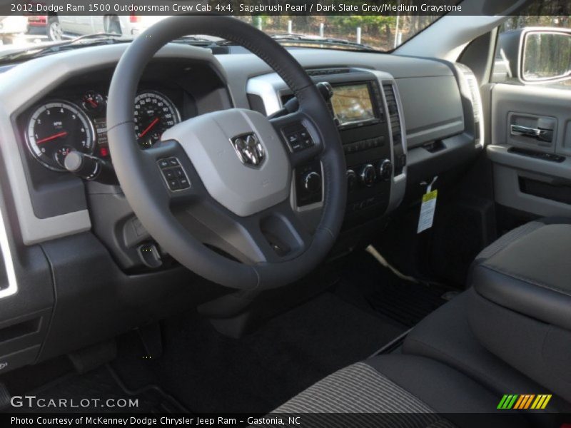 Sagebrush Pearl / Dark Slate Gray/Medium Graystone 2012 Dodge Ram 1500 Outdoorsman Crew Cab 4x4