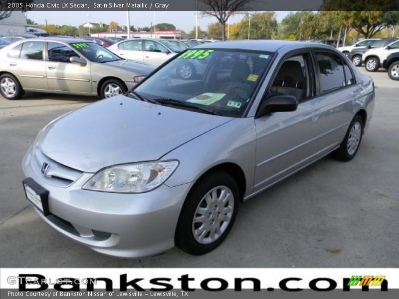 Satin Silver Metallic / Gray 2005 Honda Civic LX Sedan