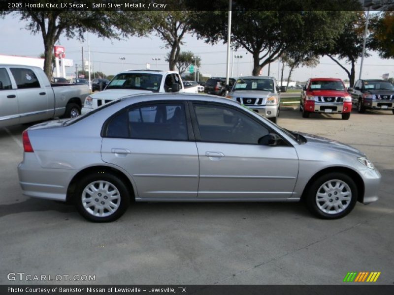 Satin Silver Metallic / Gray 2005 Honda Civic LX Sedan