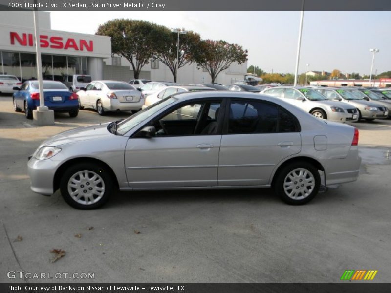Satin Silver Metallic / Gray 2005 Honda Civic LX Sedan