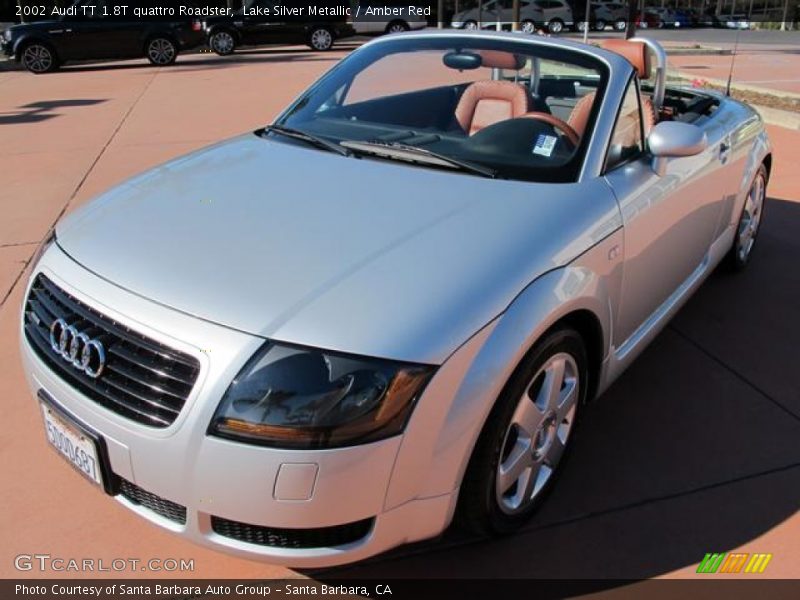 Lake Silver Metallic / Amber Red 2002 Audi TT 1.8T quattro Roadster
