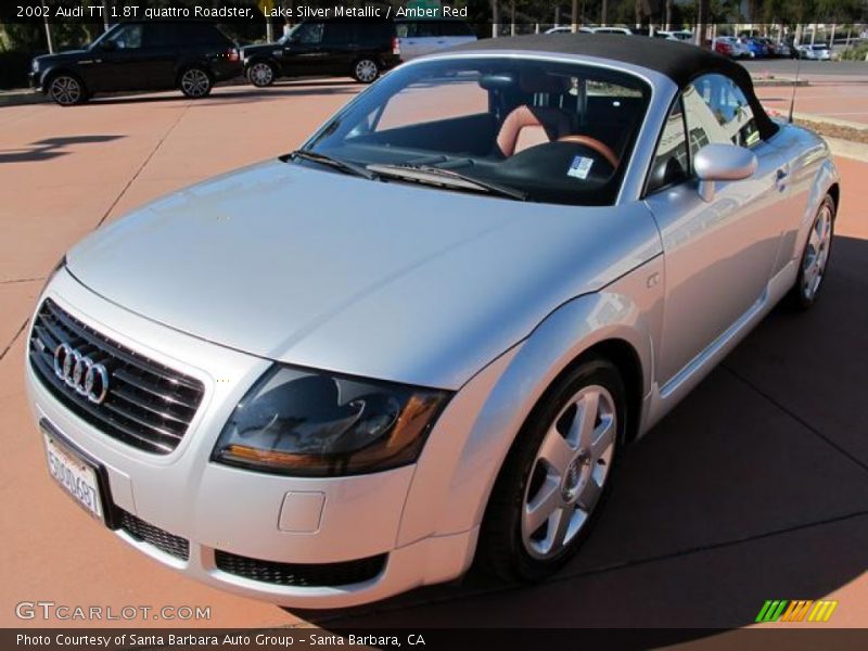 Lake Silver Metallic / Amber Red 2002 Audi TT 1.8T quattro Roadster