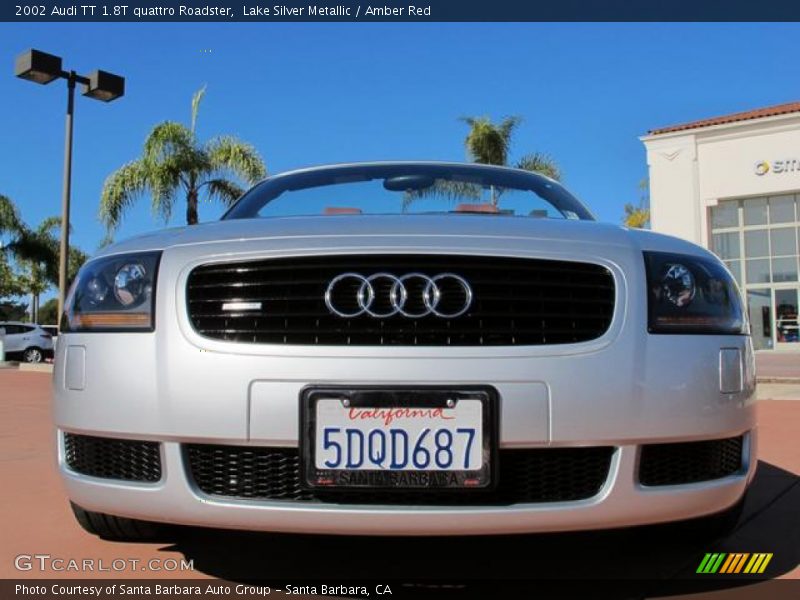 Lake Silver Metallic / Amber Red 2002 Audi TT 1.8T quattro Roadster