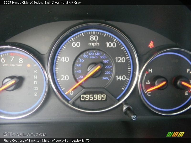 Satin Silver Metallic / Gray 2005 Honda Civic LX Sedan