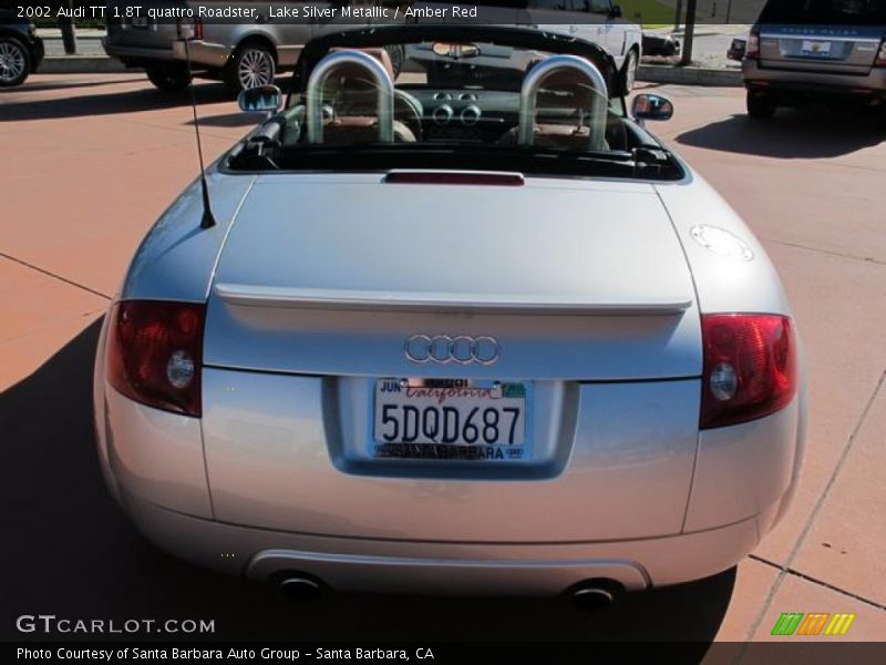 Lake Silver Metallic / Amber Red 2002 Audi TT 1.8T quattro Roadster