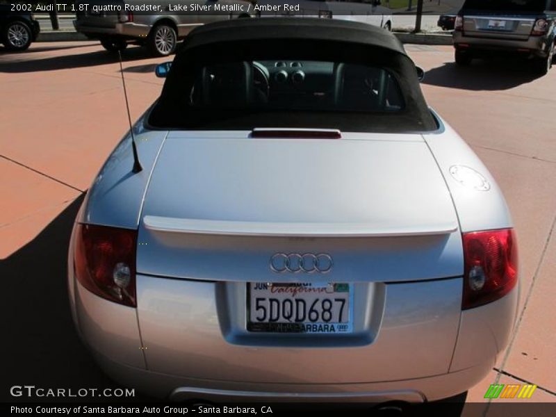 Lake Silver Metallic / Amber Red 2002 Audi TT 1.8T quattro Roadster
