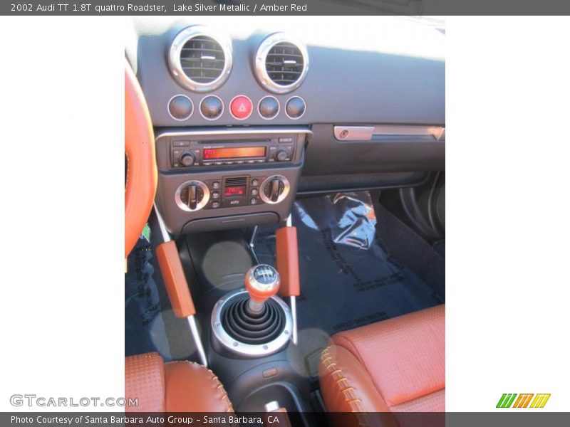 Lake Silver Metallic / Amber Red 2002 Audi TT 1.8T quattro Roadster