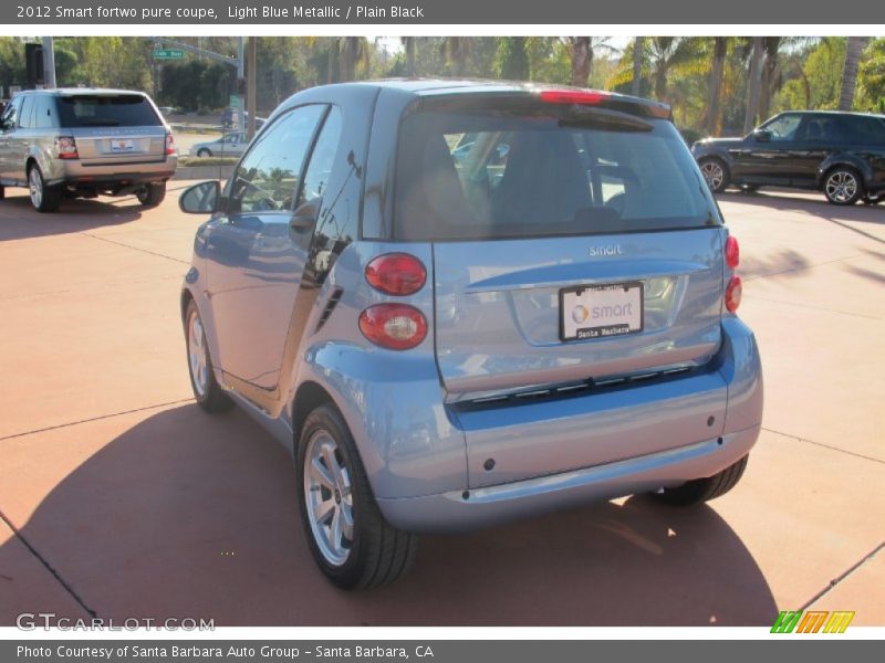Light Blue Metallic / Plain Black 2012 Smart fortwo pure coupe