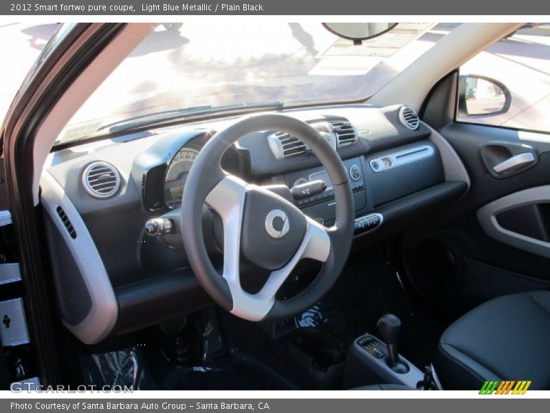 Light Blue Metallic / Plain Black 2012 Smart fortwo pure coupe