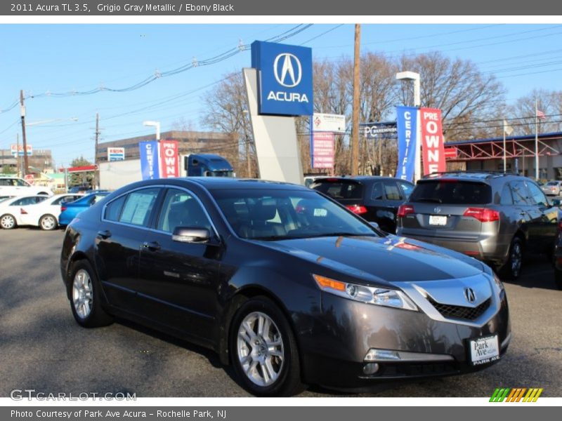 Grigio Gray Metallic / Ebony Black 2011 Acura TL 3.5