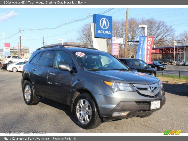 Sterling Gray Metallic / Ebony 2009 Acura MDX Technology