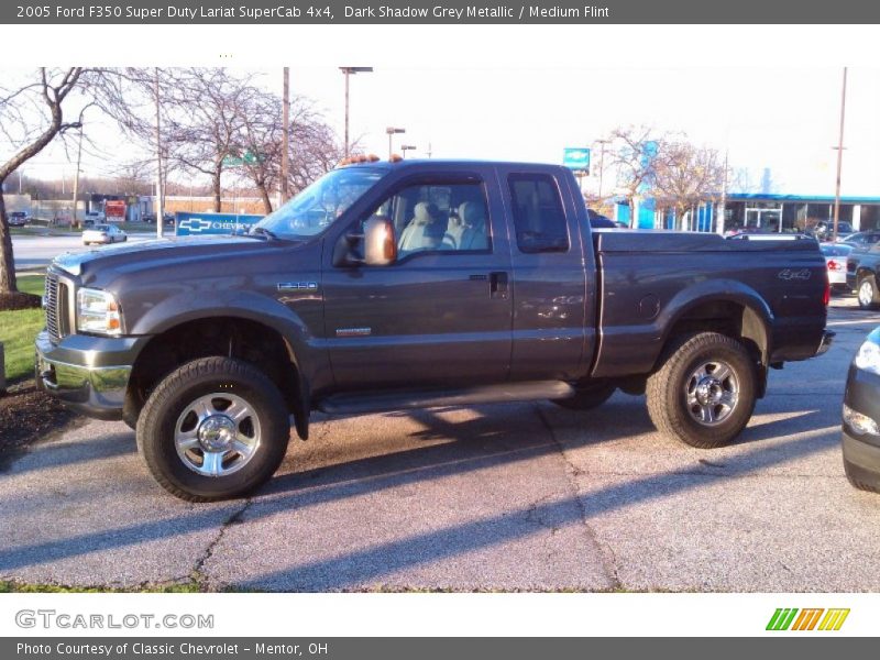 Dark Shadow Grey Metallic / Medium Flint 2005 Ford F350 Super Duty Lariat SuperCab 4x4