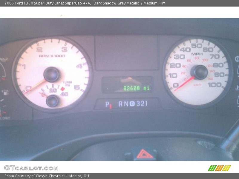 Dark Shadow Grey Metallic / Medium Flint 2005 Ford F350 Super Duty Lariat SuperCab 4x4