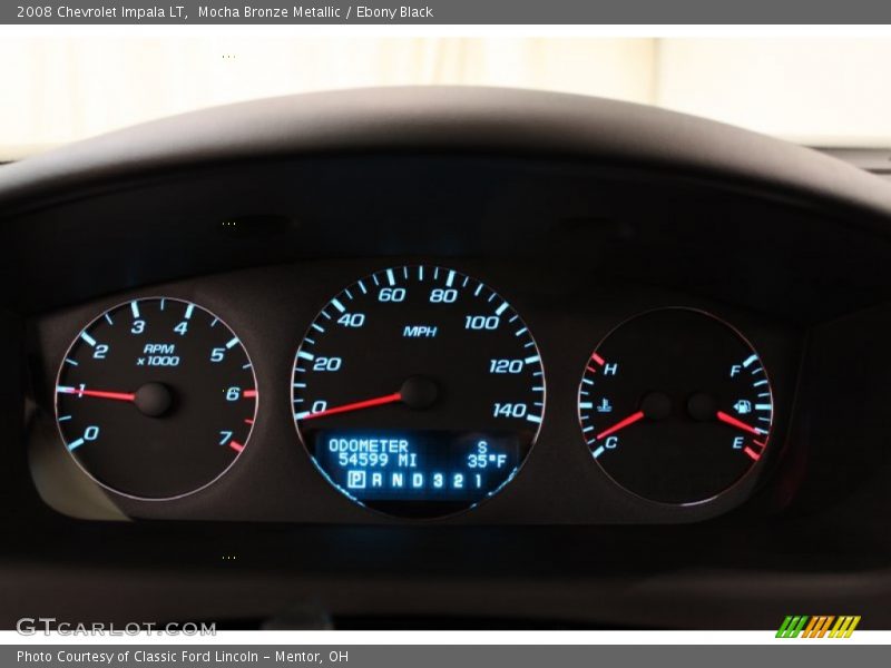 Mocha Bronze Metallic / Ebony Black 2008 Chevrolet Impala LT
