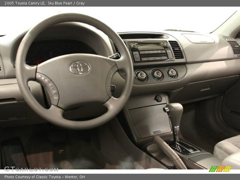Sky Blue Pearl / Gray 2005 Toyota Camry LE