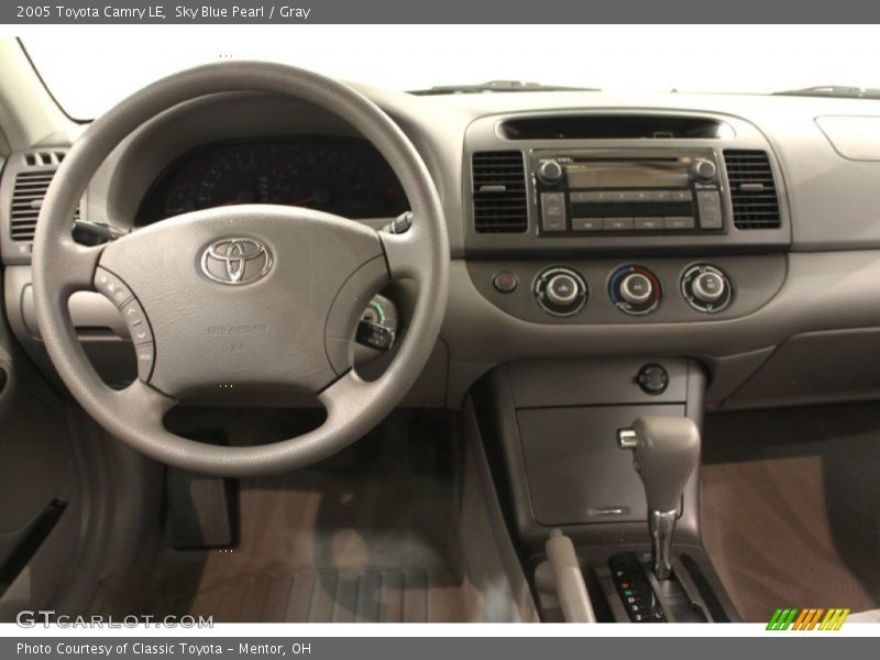 Sky Blue Pearl / Gray 2005 Toyota Camry LE