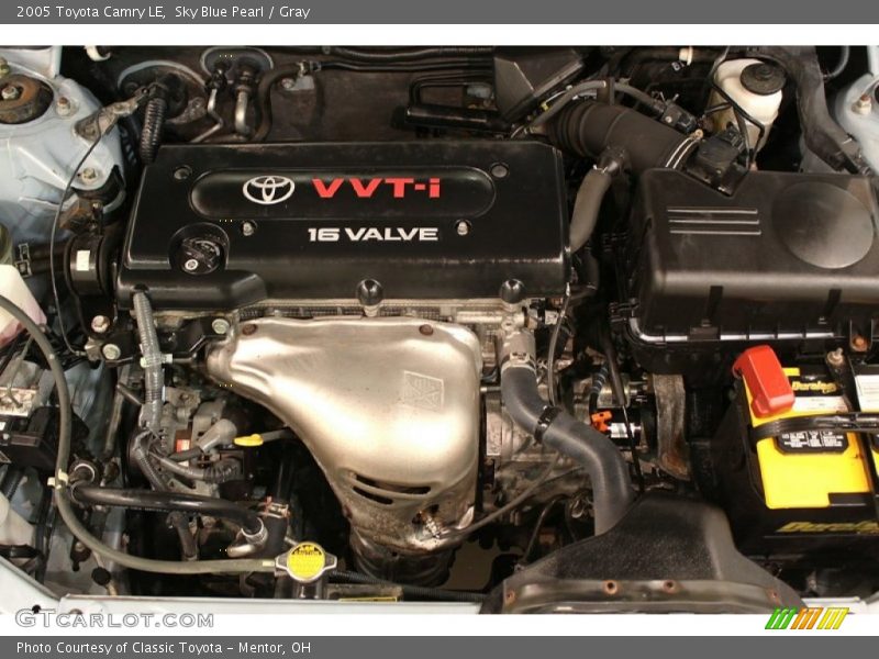 Sky Blue Pearl / Gray 2005 Toyota Camry LE