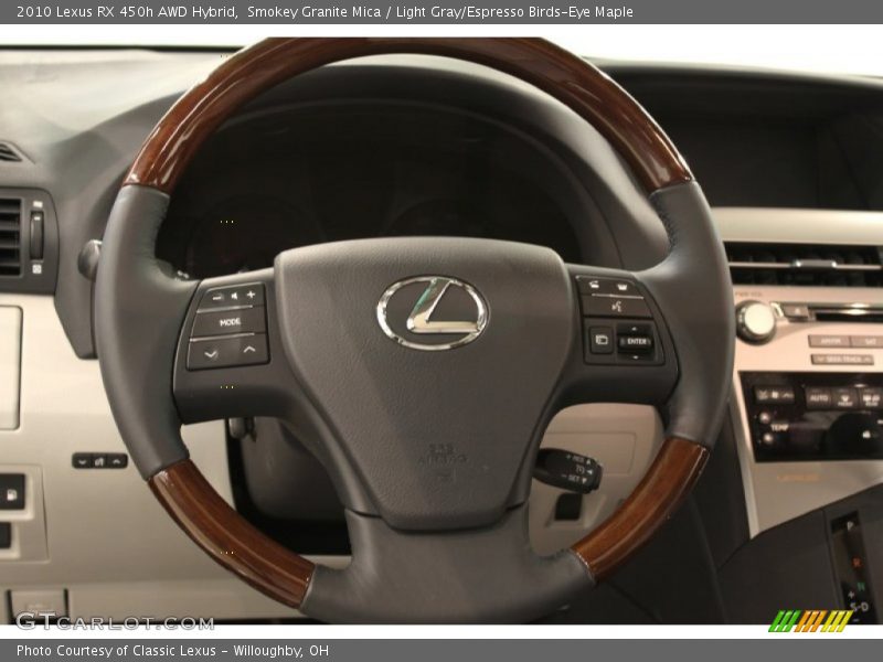 Smokey Granite Mica / Light Gray/Espresso Birds-Eye Maple 2010 Lexus RX 450h AWD Hybrid