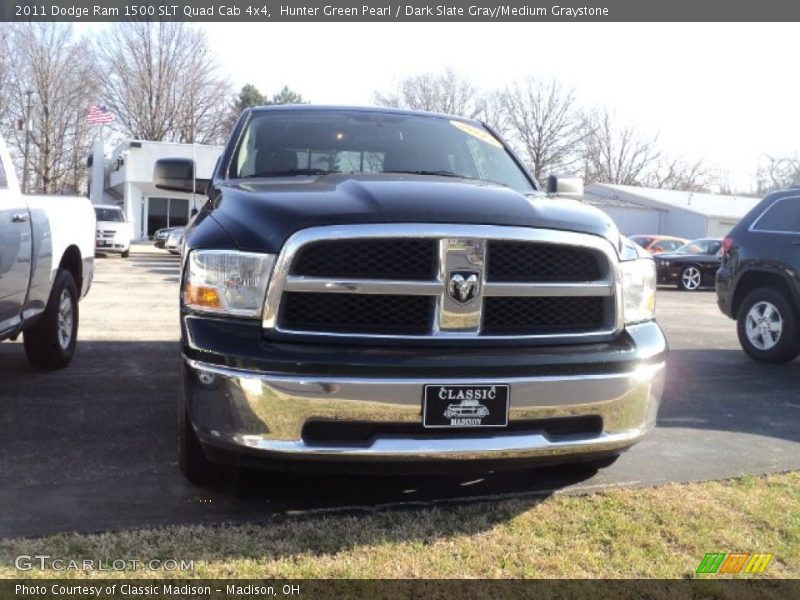 Hunter Green Pearl / Dark Slate Gray/Medium Graystone 2011 Dodge Ram 1500 SLT Quad Cab 4x4