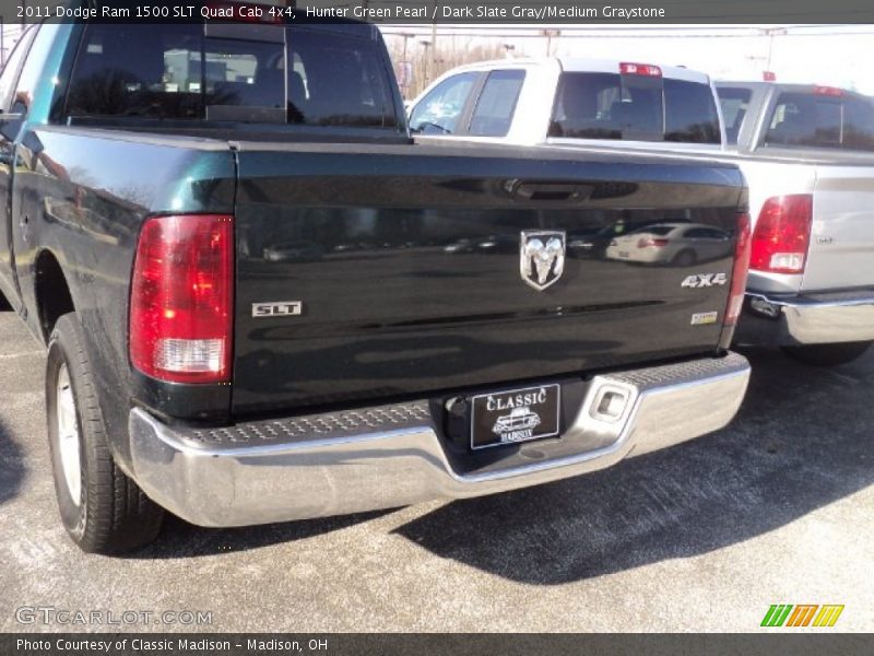 Hunter Green Pearl / Dark Slate Gray/Medium Graystone 2011 Dodge Ram 1500 SLT Quad Cab 4x4